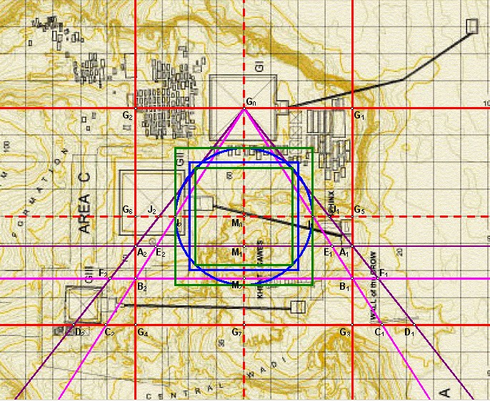 Die Quadratur 0.2 in der Karte von Mark Lehner