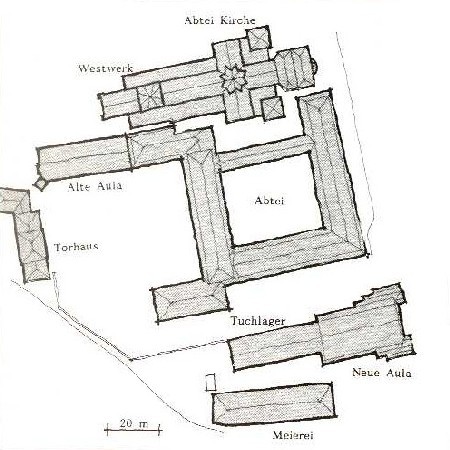 Plan von Abtei Werden