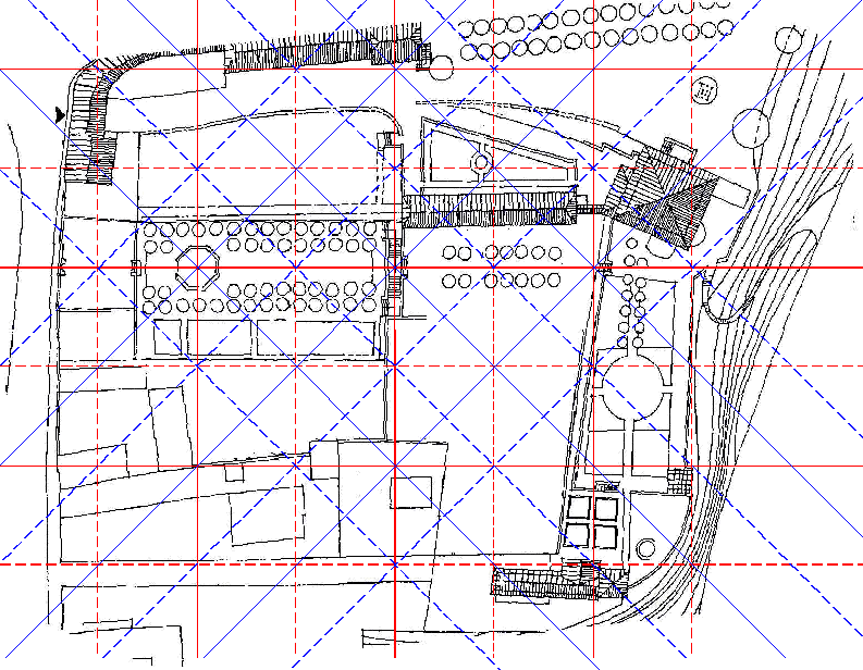 Diagonalgitter halb-Teilung