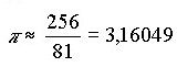 Pi = 256/81 = 3,16049